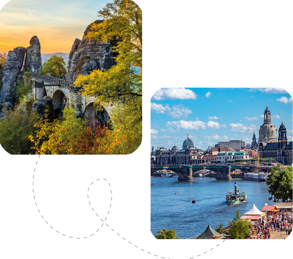 Elbsandsteingebirge bis nach Dresden